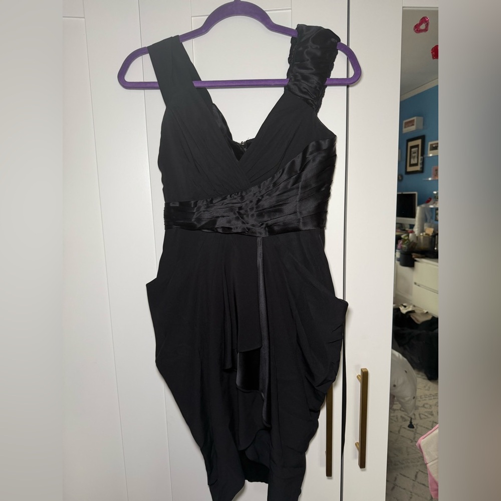 Catherine Malandrino Black One Shoulder Dress
